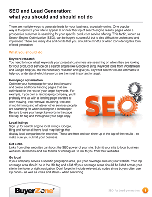 SEO and lead generation: What you should and shouldn&rsquo;t do