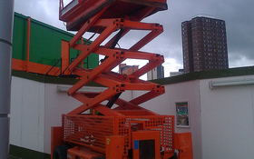 Aerial Lift Roof Construction