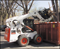 Vertical-lift-path loaders