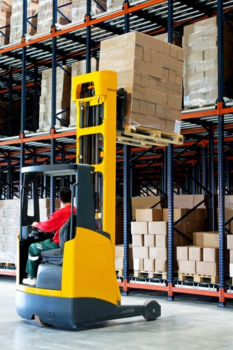 Warehouse supervisors, managers get the chance to try out forklift operating skills