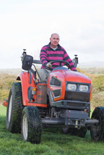 Man on tractor