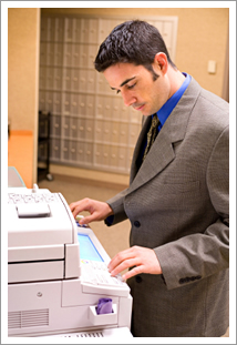 Business copier in use