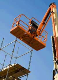 scissor lift in action