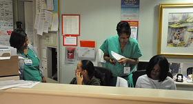 Nursing Staff at Front Desk