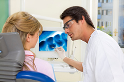 Dentist and x-ray Dentist and x-ray