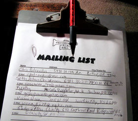 Signing a Mailing List