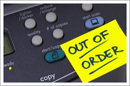 Copier out of order Copier out of order