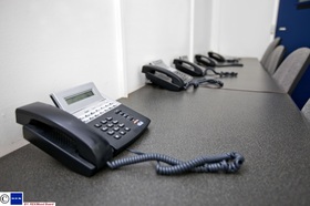 Office Equipped With Telephones